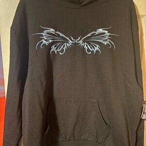 Black Graphic Hoodie